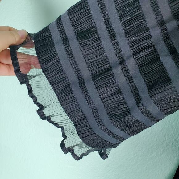 Joan Rivers Black Dressy One Button Striped Bolero Jacket Size 1X - Picture 4 of 6